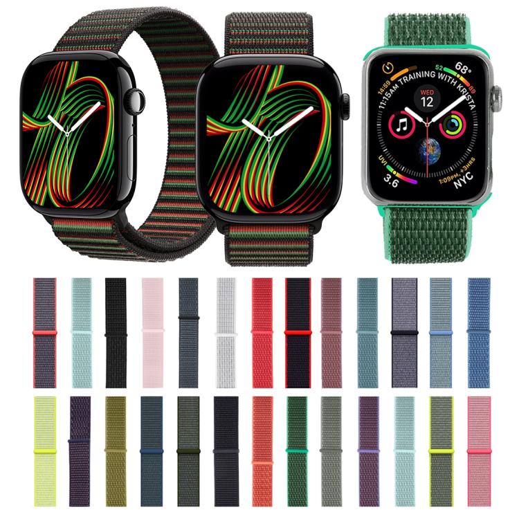 For Apple Watch 46mm / 49mm / 45mm / 44mm Simple Fashion Nylon Watch Band with Magic Stick(Red) - Watch Bands by PMC TechLife | Online Shopping South Africa | PMC TechLife | Buy Now Pay Later Mobicred
