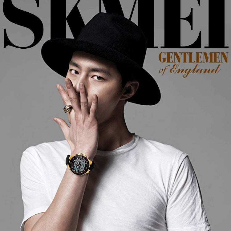 SKMEI 1016 Multifunctional Men Outdoor Sports Noctilucent Waterproof Double Digital Watch (Gold) - free shipping - PMC TechLife - Order now!