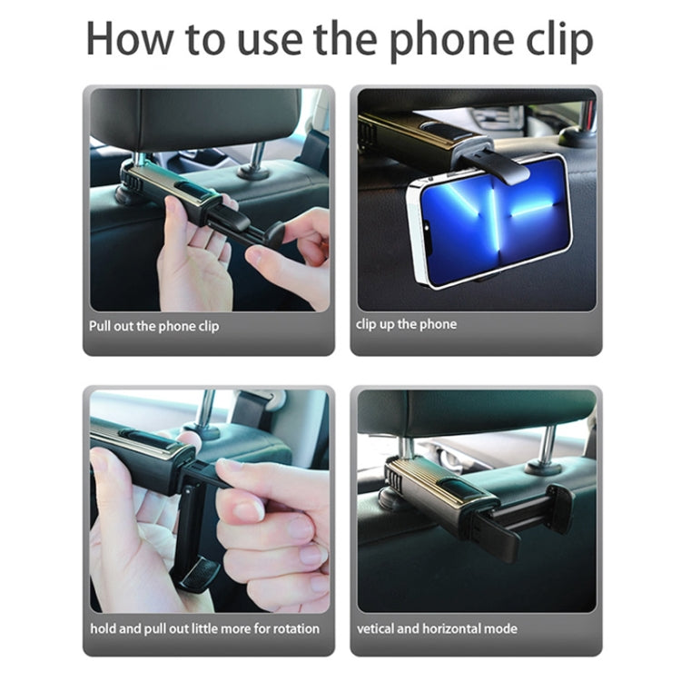 G202 Car Creative Phone Bracket Hook 360 Degree Rotating Telescopic Bracket(Silver) - Car Holders by PMC TechLife | Online Shopping South Africa | PMC TechLife | Buy Now Pay Later Mobicred
