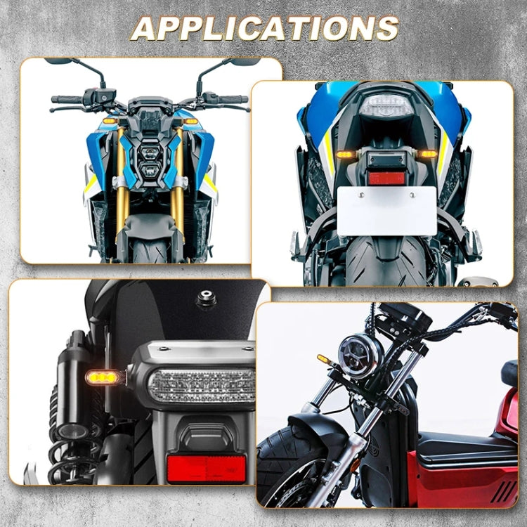 2pcs 12V 3LEDs Motorcycle Mini Water Turn Signal Light (Yellow) - Signal Lights by PMc TechLife | Online Shopping South Africa | PMc TechLife | Buy Now Pay Later Mobicred