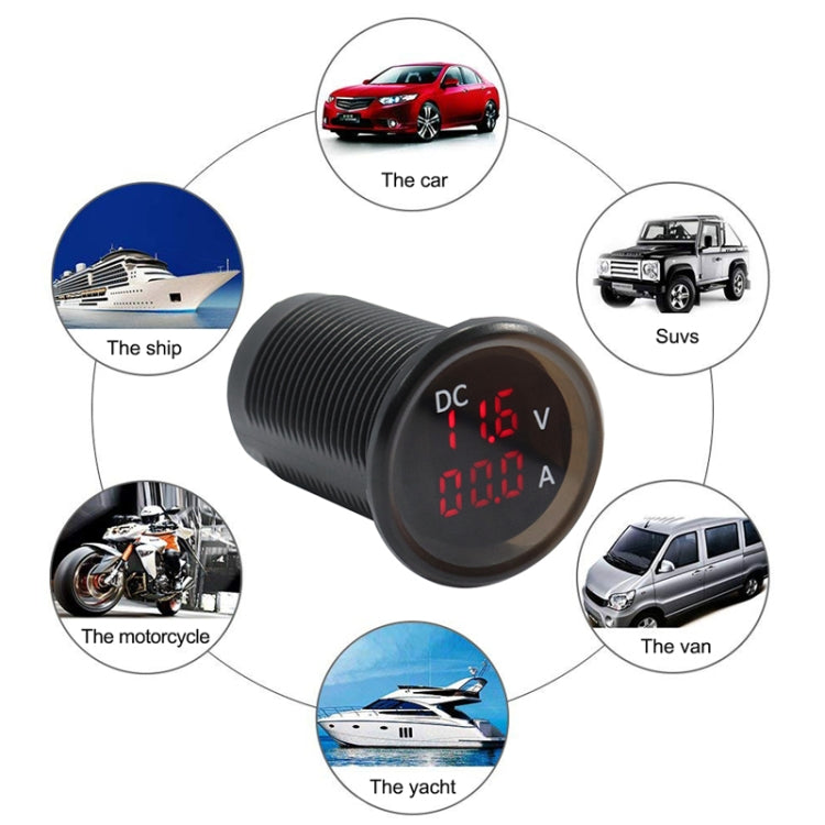 B3613 IP67 Waterproof Car Modification 4.5-30V Voltmeter + Ammeter - Tire Pressure Gauges by PMC TechLife | Online Shopping South Africa | PMC TechLife | Buy Now Pay Later Mobicred