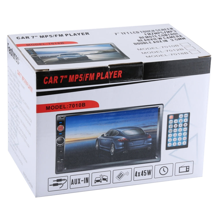 7018B 7.0 inch HD Touch Screen Dual DIN Car Radio Bluetooth Stereo MP3 / MP4 / MP5 Player with Remote Control, with Rearview Camera, 6800 Module, Support FM / TF Card / USB Flash Disk - Car MP3 & MP4 & MP5 by PMC TechLife | Online Shopping South Africa | PMC TechLife | Buy Now Pay Later Mobicred
