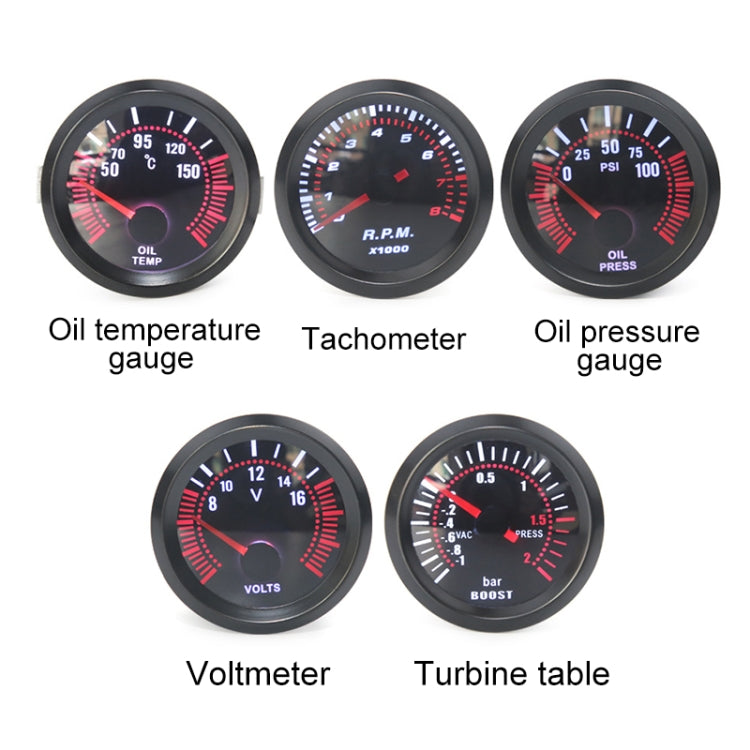 52mm 12V Universal Car Modified Oil Press Gauge - Clocks & Car Meters by PMC TechLife | Online Shopping South Africa | PMC TechLife | Buy Now Pay Later Mobicred