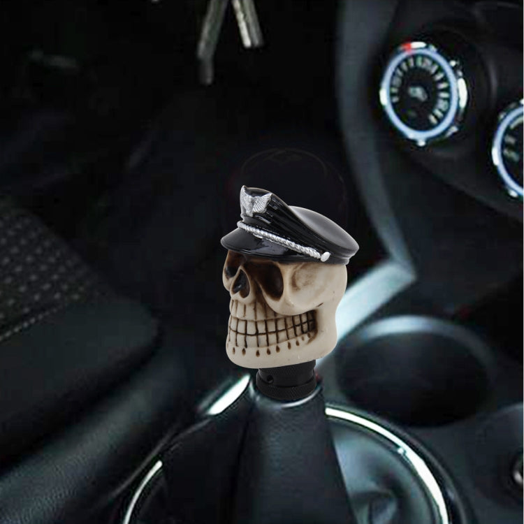 Universal Skull with A Hat Shape Car Gear Shift Knob Modified Car Gear Shift Knob Auto Transmission Shift Lever Knob Resin Gear Knobs - Shift Knob by PMC TechLife | Online Shopping South Africa | PMC TechLife | Buy Now Pay Later Mobicred