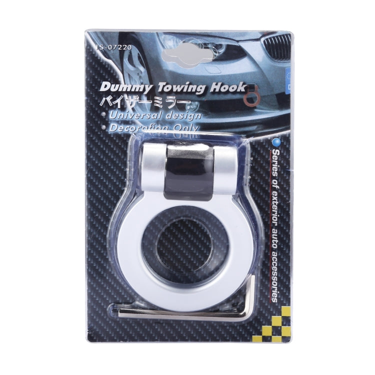 Car Truck Bumper Round Tow Hook Ring Adhesive Decal Sticker Exterior Decoration (Silver) - Towing Bars by PMC TechLife | Online Shopping South Africa | PMC TechLife | Buy Now Pay Later Mobicred