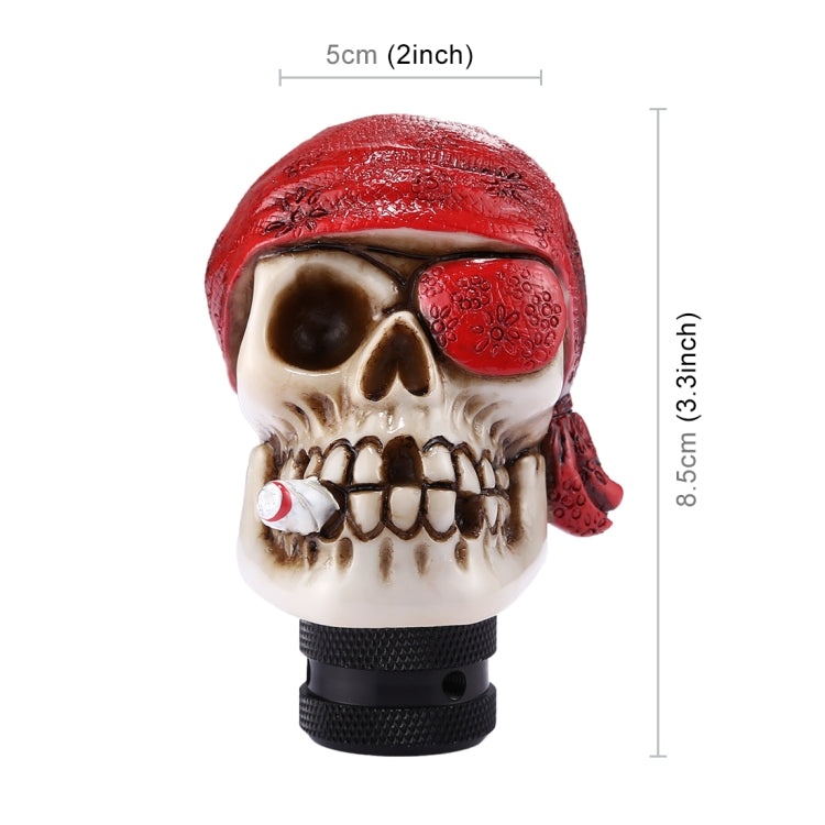 Pirate Skull Shaped Universal Vehicle Car Shifter Cover Manual Automatic Gear Shift Knob (Red) - Shift Knob by PMC TechLife | Online Shopping South Africa | PMC TechLife | Buy Now Pay Later Mobicred