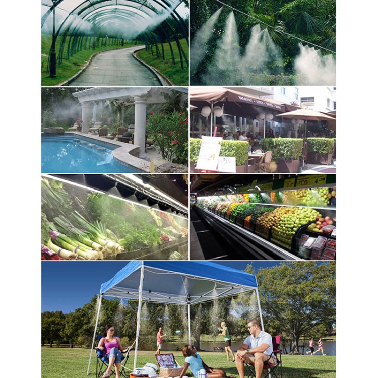 Outdoor Lawn Garden PE Mist Watering Line Misting Cooling System with 6 x Mist Nozzles, Length: 6m (Black) - Watering & Irrigation by PMc TechLife | Online Shopping South Africa | PMc TechLife | Buy Now Pay Later Mobicred