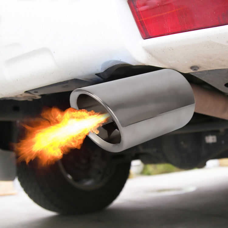 2 PCS Car Styling Stainless Steel Exhaust Tail Muffler Tip Pipe for VW Volkswagen 1.4T Swept Volume(Silver) - Exhaust Pipes by PMC TechLife | Online Shopping South Africa | PMC TechLife | Buy Now Pay Later Mobicred