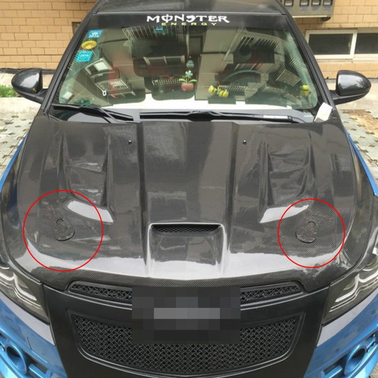 A Pair Car Carbon Fiber Cover Lock Modified Hood Lock General Racing Car Cover Lock(Black) - Locks & Hasps by PMC TechLife | Online Shopping South Africa | PMC TechLife | Buy Now Pay Later Mobicred