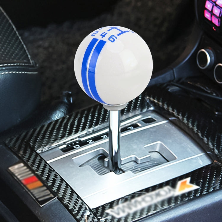 Universal Vehicle Ball Shape Modified Resin Shifter Manual 6-Speed Left-R Gear Shift Knob(Blue) - Shift Knob by PMC TechLife | Online Shopping South Africa | PMC TechLife | Buy Now Pay Later Mobicred