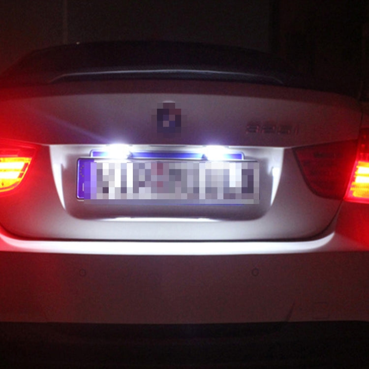 2 PCS License Plate Light with 18 SMD-3528 Lamps for Volkswagen,2W 120LM,6000K, DC12V(White Light) - free shipping - PMC TechLife - Order now!