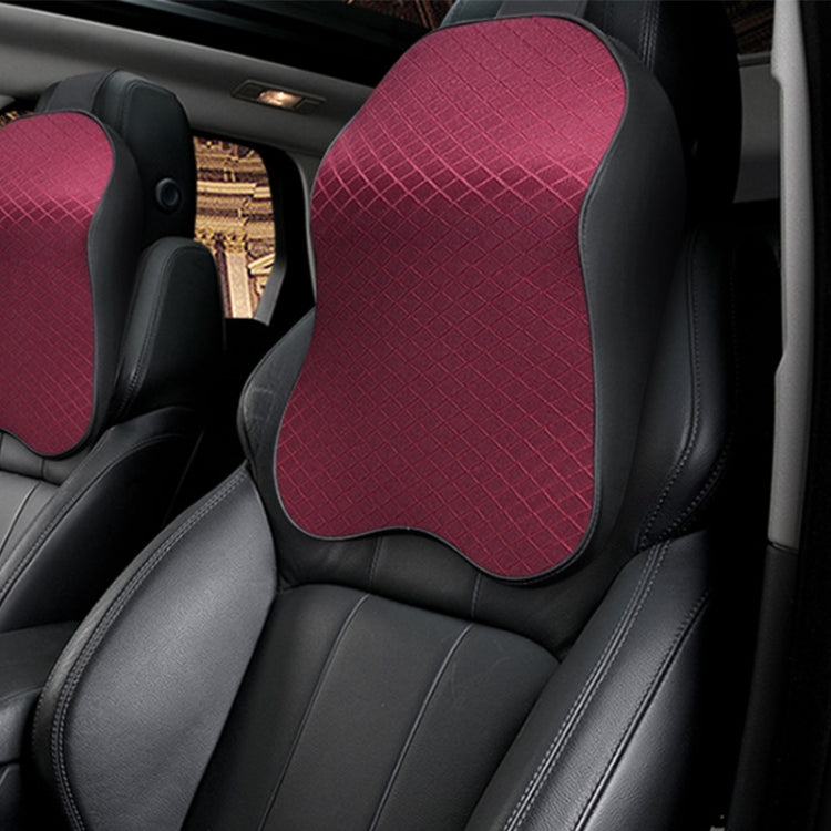 Four Seasons Breathable Memory Foam Car Neck Pillow Polyester Headrest (Red) - Seat Accessories by PMC TechLife | Online Shopping South Africa | PMC TechLife | Buy Now Pay Later Mobicred