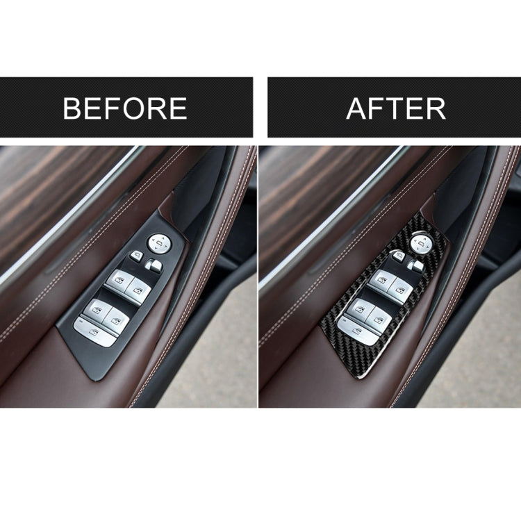Car Carbon Fiber Door Window Lift Panel Decorative Sticker for BMW 5 Series G38 528Li / 530Li / 540Li 2018, Left Drive - Car Interior Mouldings by PMC TechLife | Online Shopping South Africa | PMC TechLife | Buy Now Pay Later Mobicred