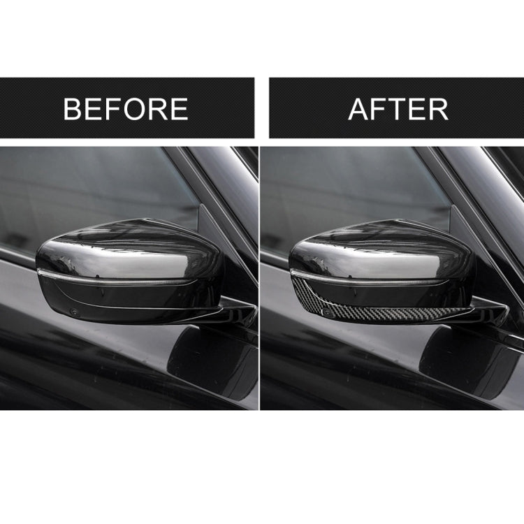 2 PCS Car Carbon Fiber Rearview Mirror Bumper Strip Decorative Sticker for BMW G30 (2018-2019) / G11 (2016-2019), Right Drive with Camera - Anti Collision Sticker by PMC TechLife | Online Shopping South Africa | PMC TechLife | Buy Now Pay Later Mobicred