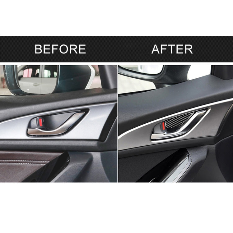 4 PCS Car Carbon Fiber Door Inner Handle Wrist Panel Decorative Sticker for Mazda Axela 2014 / 2017-2018 - Car Interior Mouldings by PMC TechLife | Online Shopping South Africa | PMC TechLife | Buy Now Pay Later Mobicred