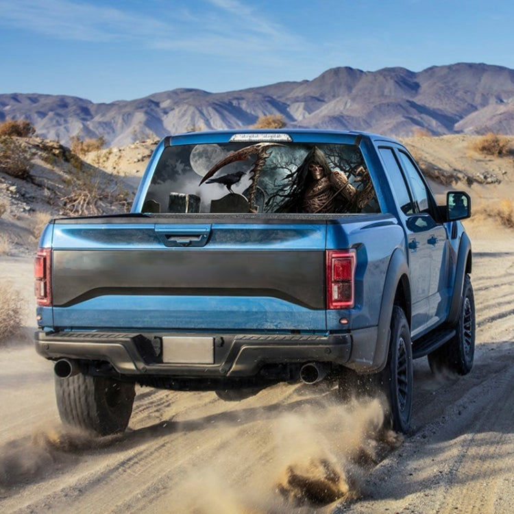 Scythe Death Pattern Horror Series Car Rear Window Decorative Sticker, Size: 147 x 46cm - Decorative Sticker by PMC TechLife | Online Shopping South Africa | PMC TechLife | Buy Now Pay Later Mobicred