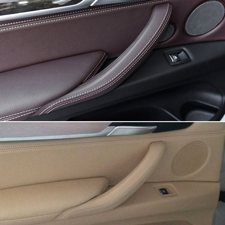 Car Left Side Inside Doors Handle Pull Trim Cover for BMW X5 / X6, Left Driving (Grey White) - Door Handles by PMC TechLife | Online Shopping South Africa | PMC TechLife | Buy Now Pay Later Mobicred