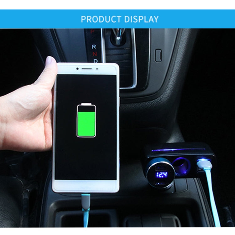 SHUNWEI SD-1918 80W 3.1A Car 2 in 1 Dual USB Charger (White) - Cigar Socket by SHUNWEI | Online Shopping South Africa | PMC TechLife | Buy Now Pay Later Mobicred
