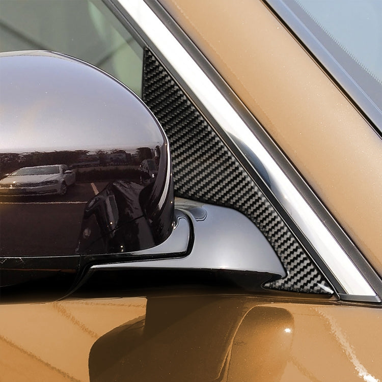 2 PCS Car Carbon Fiber Front Triangle Decorative Sticker for Infiniti FX 2009-2013/QX70 2014-, Left and Right Drive Universal - Decorative Strip by PMC TechLife | Online Shopping South Africa | PMC TechLife | Buy Now Pay Later Mobicred