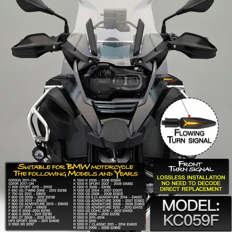 2 PCS KC059F Motorcycle Flashing Turn Signal Light for BMW - Turn Signal by PMC TechLife | Online Shopping South Africa | PMC TechLife | Buy Now Pay Later Mobicred