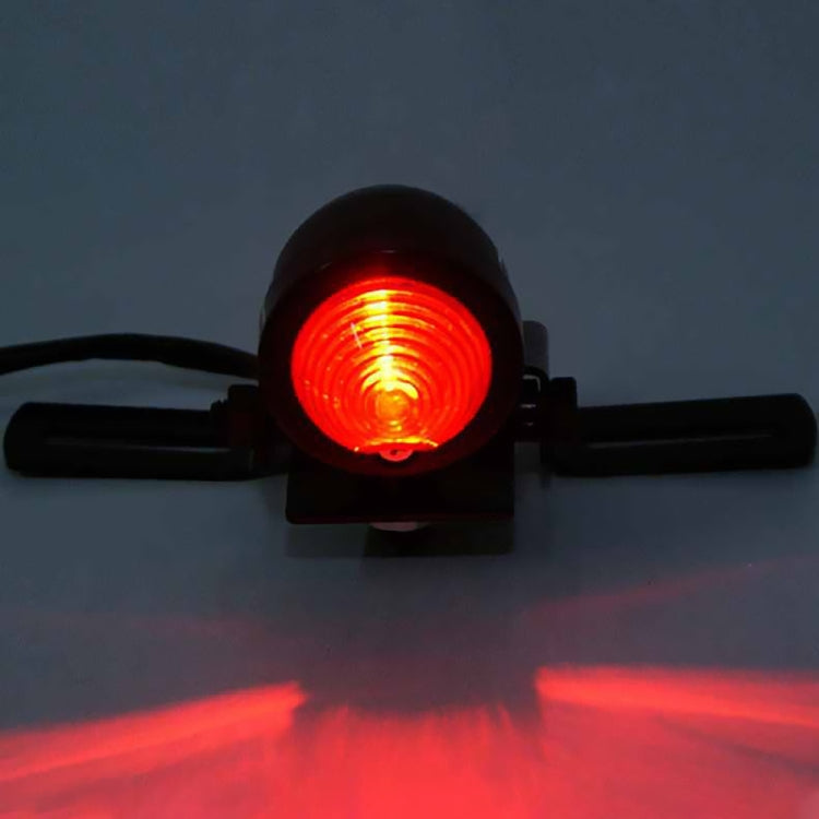 2 PCS KC-WD-FGZXD Motorcycle Retro Round Brake Light with License Plate Holder - Signal Lights by PMC Jewellery | Online Shopping South Africa | PMC Jewellery | Buy Now Pay Later Mobicred