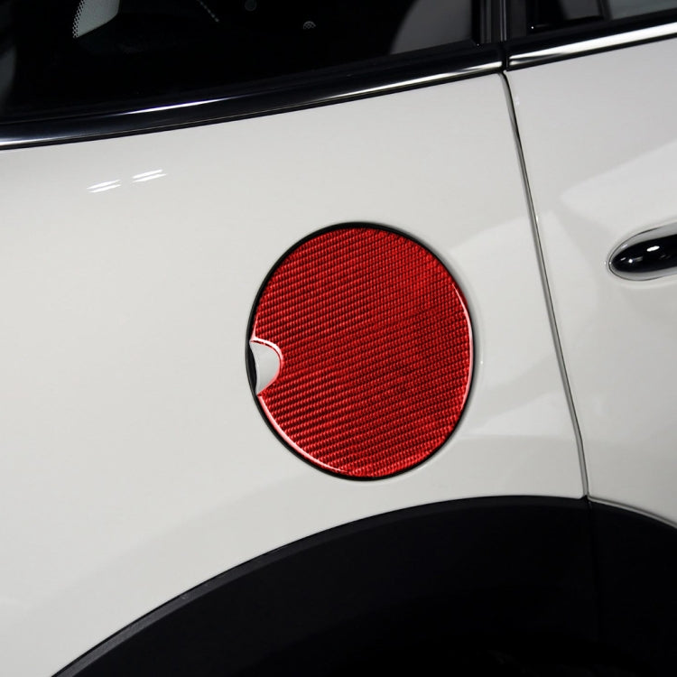 Car Carbon Fiber Fuel Tank Cap Decorative Sticker for BMW Mini, Left and Right Drive Universal (Red) - Car Interior Mouldings by PMC TechLife | Online Shopping South Africa | PMC TechLife | Buy Now Pay Later Mobicred