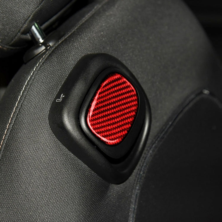 Car Carbon Fiber Seat Back Handle Decorative Sticker for BMW Mini One Cooper F55 F56, Left and Right Drive Universal (Red) - Car Interior Mouldings by PMC TechLife | Online Shopping South Africa | PMC TechLife | Buy Now Pay Later Mobicred
