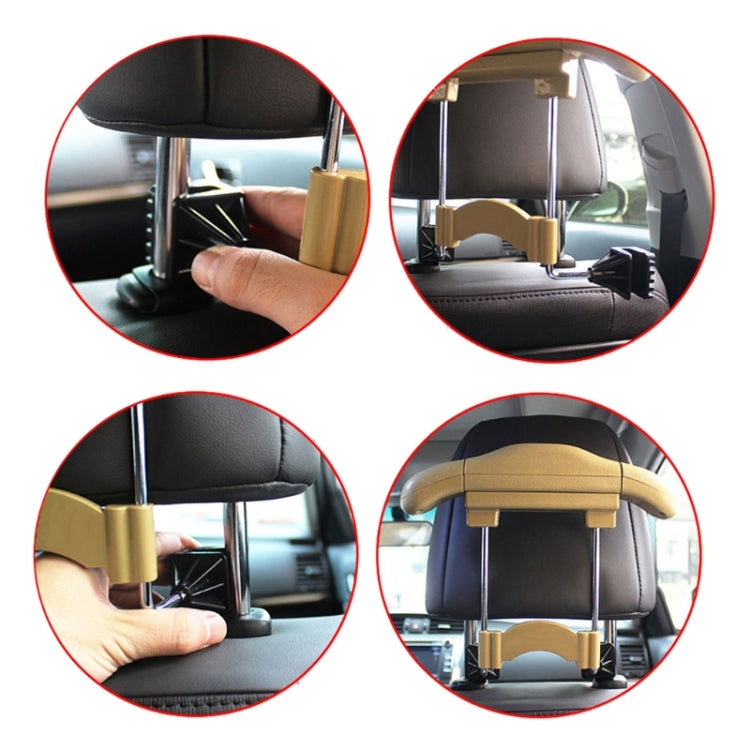 Car Faux Leather Retractable Coat Hanger (Black) - Auto Fastener & Clips by PMC TechLife | Online Shopping South Africa | PMC TechLife | Buy Now Pay Later Mobicred