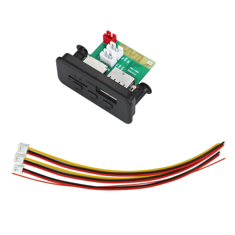 Car 12V Audio MP3 Player Decoder Board FM Radio TF Card USB AUX, with Bluetooth (Black) - Bluetooth Car Kits by PMC TechLife | Online Shopping South Africa | PMC TechLife | Buy Now Pay Later Mobicred