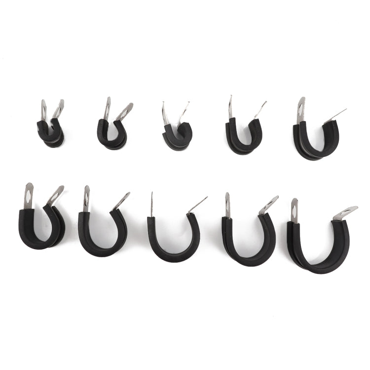 10 PCS Car Rubber Cushion Pipe Clamps Stainless Steel Clamps, Size: 2 inch (50mm) - Booster Cable & Clip by PMC TechLife | Online Shopping South Africa | PMC TechLife | Buy Now Pay Later Mobicred