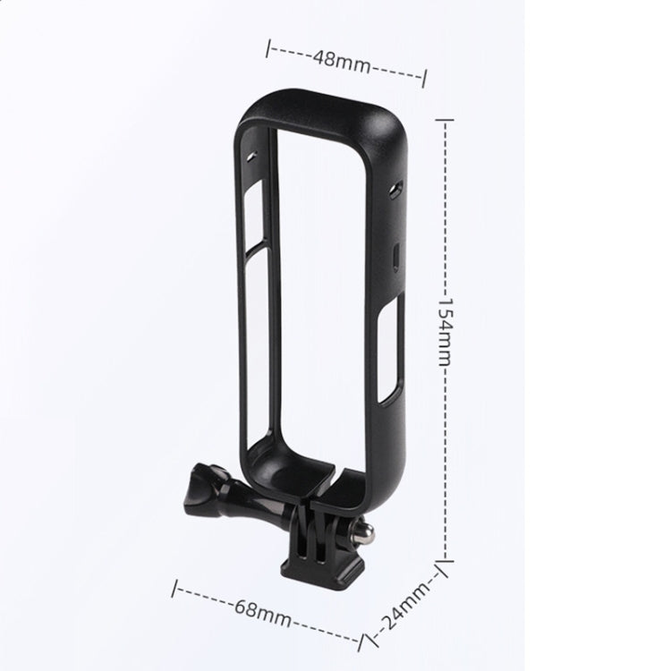 For Insta360 X4 PC Plastic Protective Frame with Adapter Mount & Screw (Black) - Mount & Holder by PMC TechLife | Online Shopping South Africa | PMC TechLife | Buy Now Pay Later Mobicred