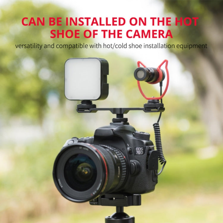 YELANGU A641 Cold Shoe to Dual Cold Shoe Mount Adapter Aluminum Alloy Extension Bracket (Black) - free shipping - PMC TechLife - Order now!