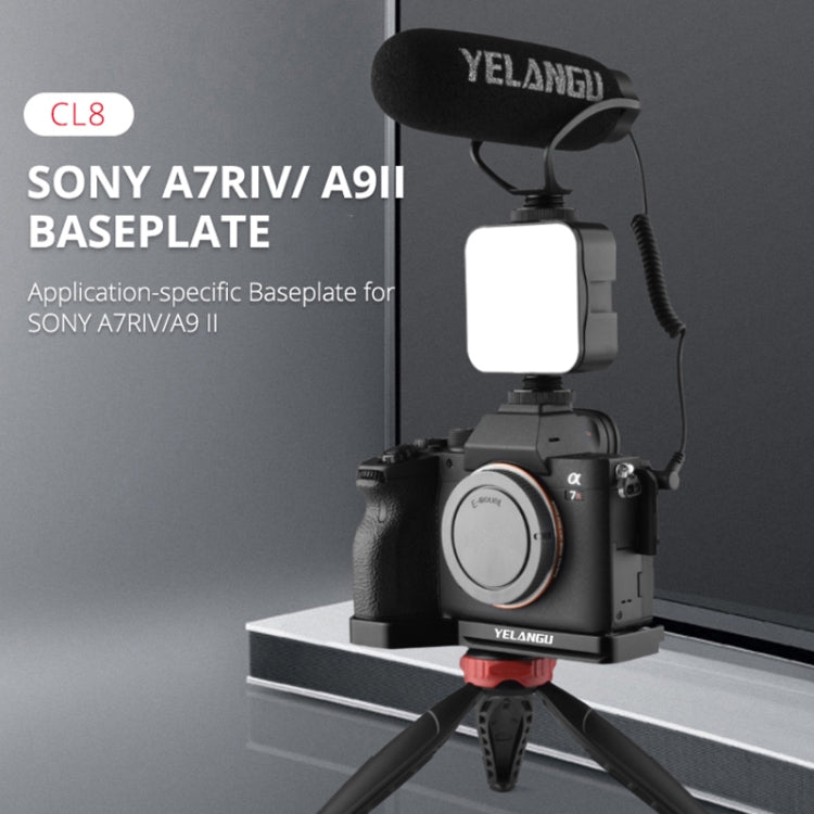 YELANGU CL8 Camera Expansion Board Base L Plate for Sony ILCE-9M2 / A9 II / ILCE-7RM4 / A7R IV(Black) - L-Bracket by YELANGU | Online Shopping South Africa | PMC TechLife | Buy Now Pay Later Mobicred