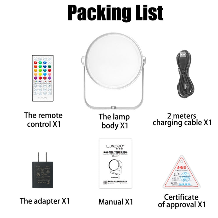 LUXCEO Mood2 RGB Atmosphere Fill Light Desktop Rhythm Pickup Lamp with Remote Control (EU Plug) - free shipping - PMC TechLife - Order now!