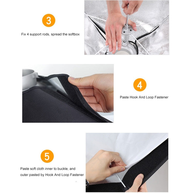 Godox 60 x 60cm Rectangle Softbox Photo Studio Bowens Mount Diffuser for Speedlite (Black) - free shipping - PMC TechLife - Order now!