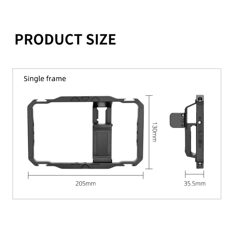 YELANGU LW-B01-1 Vlogging Live Broadcast Smartphone Video Rig Metal Cage (Black) - free shipping - PMC TechLife - Order now!