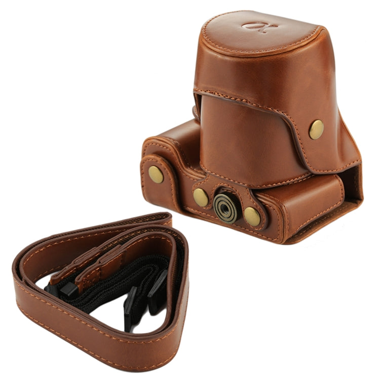 Full Body Camera PU Leather Case Bag with Strap for Sony NEX 7 / F3 (18-55mm Lens)(Brown) - free shipping - PMC TechLife - Order now!