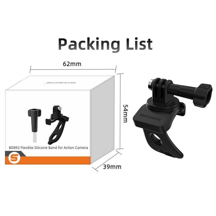 Sunnylife Action Camera Flexible Mount 360 Strap Wrap Band Mount Bike Tube Clip Holder (Black) - free shipping - PMC TechLife - Order now!