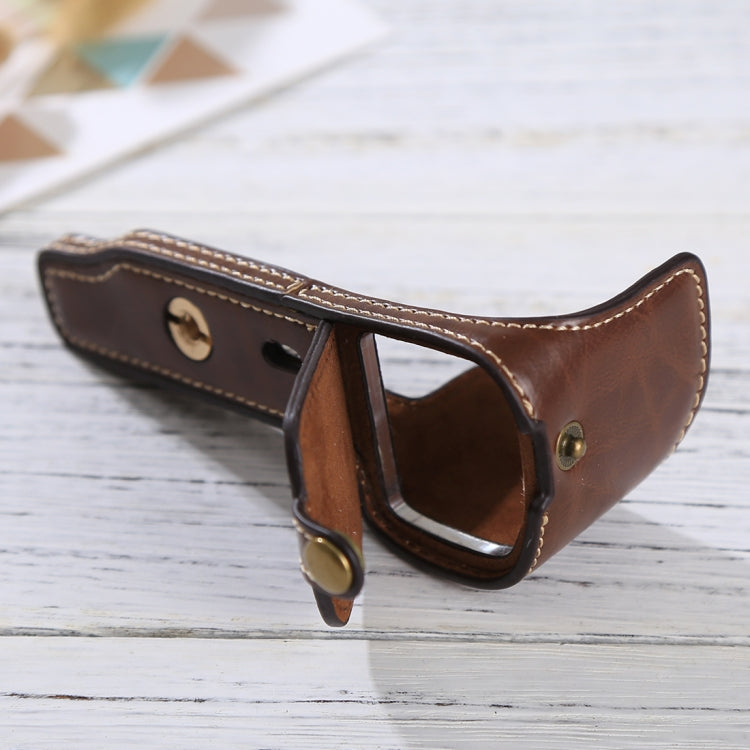 1/4 inch Thread PU Leather Camera Half Case Base for Sony ILCE-6000 / A6000(Coffee) - free shipping - PMC TechLife - Order now!