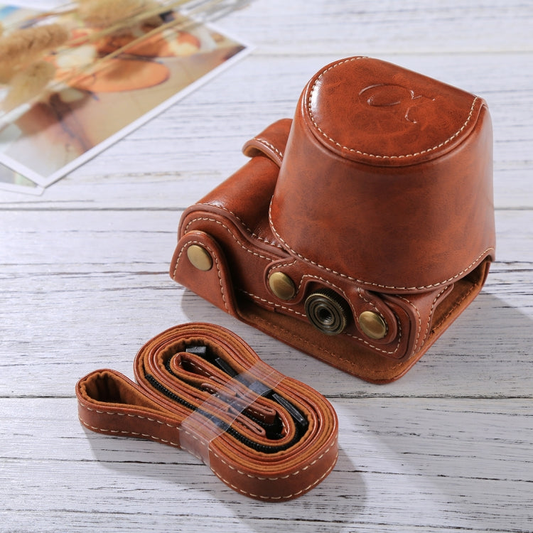 Full Body Camera PU Leather Case Bag with Strap for Sony A5100 / A5000 / NEX-3N (16-50mm / 40.5mm Lens)(Brown) - free shipping - PMC TechLife - Order now!