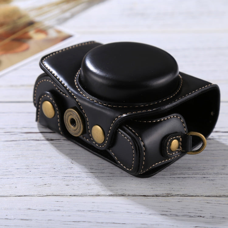 Full Body Camera PU Leather Camera Case Bag with Strap for Canon PowerShot G7 X Mark II (Black) - free shipping - PMC TechLife - Order now!