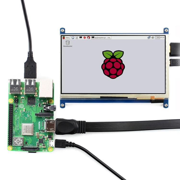 WAVESHARE 7 Inch HDMI LCD (C) 1024x600 Touch Screen for Raspberry Pi with Bicolor Case - free shipping - PMC Jewellery - Order now!