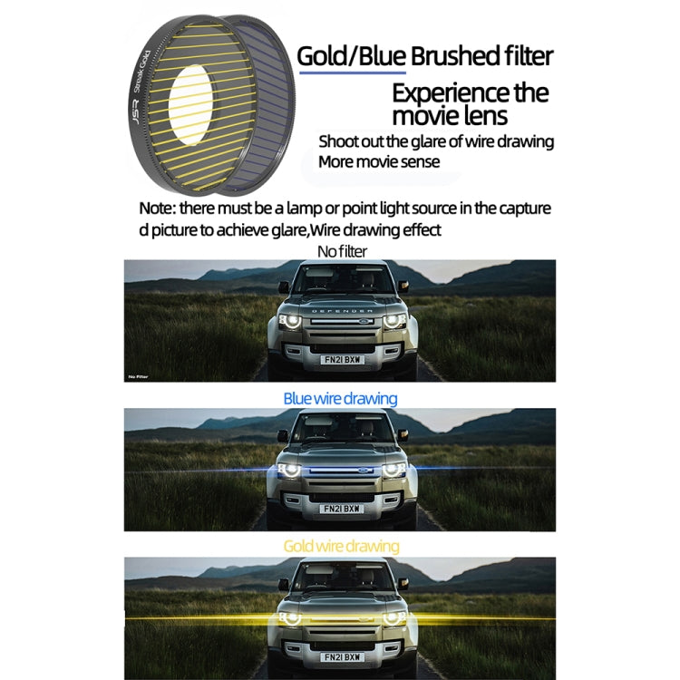 JSR Streak Drawing Lens Filter For DJI Osmo Action 3(Blue) - Lens Filter by JSR | Online Shopping South Africa | PMC TechLife | Buy Now Pay Later Mobicred