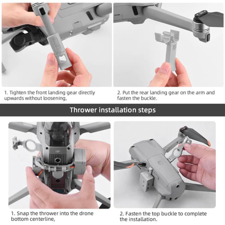 For DJI Mavic Air 2 / Air 2S BRDRC Air-Dropping System Thrower Parabolic (Grey) - free shipping - PMC TechLife - Order now!
