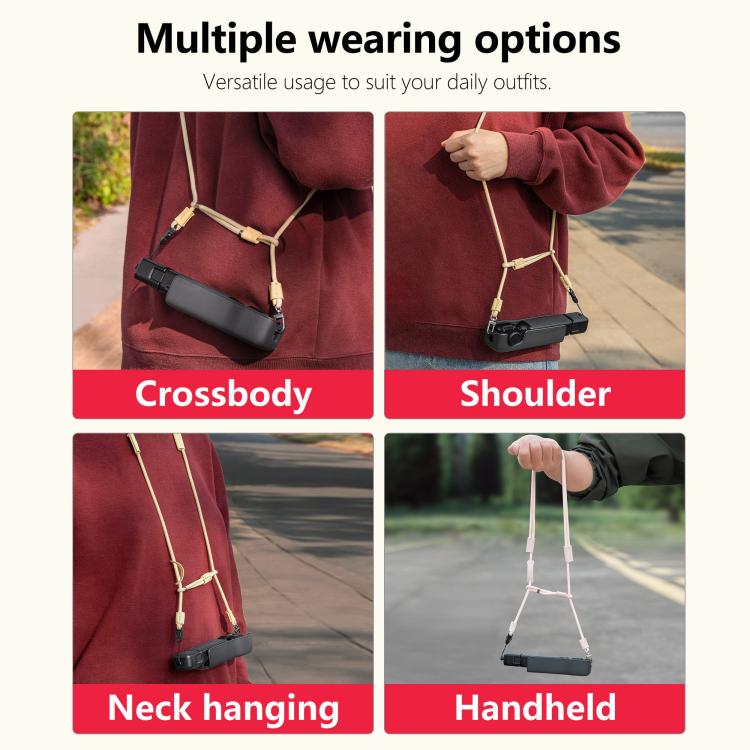 For DJI Pocket 3 STARTRC Adjustable Double-Ended Neck Strap (Pink) - free shipping - PMC TechLife - Order now!