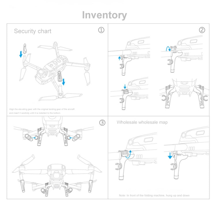 PGYTECH P-HA-030 LED Night Flight Light Shock Absorption Landing High Stand for DJI Mavic 2 - free shipping - PMC TechLife - Order now!