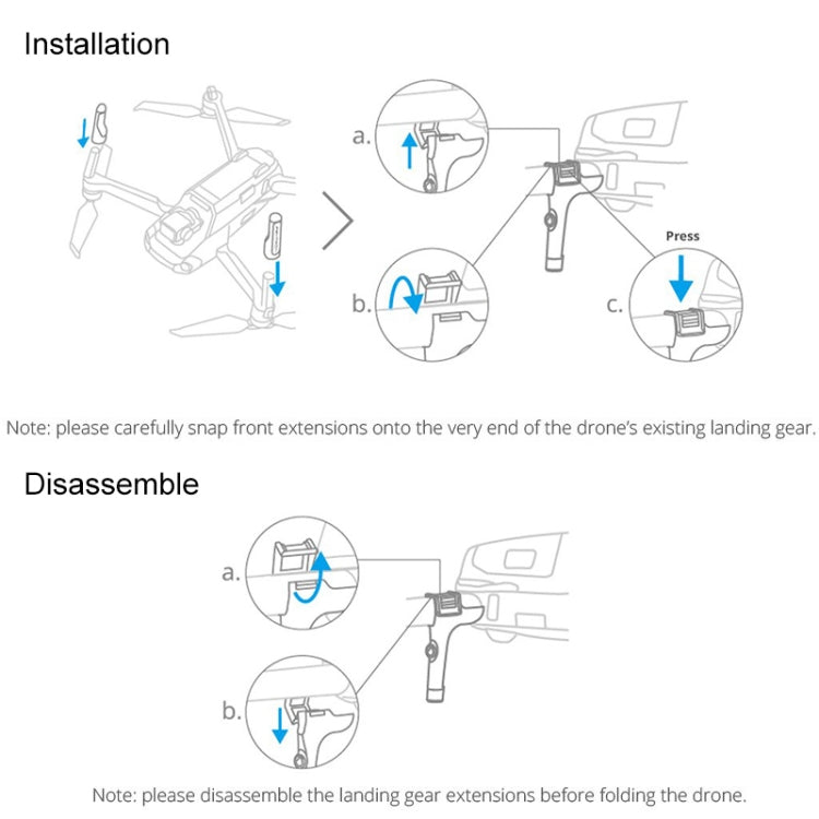 PGYTECH P-16A-036 Portable Heightened Landing Gear Extensions Rack for DJI Mavic Air 2 - free shipping - PMC TechLife - Order now!