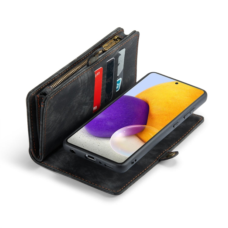 CaseMe-008 For Samaung Galaxy A30S/A50S/A50 Detachable Multifunctional Flip Leather Case (Black) - Galaxy Phone Cases by CaseMe | Online Shopping South Africa | PMC Jewellery | Buy Now Pay Later Mobicred