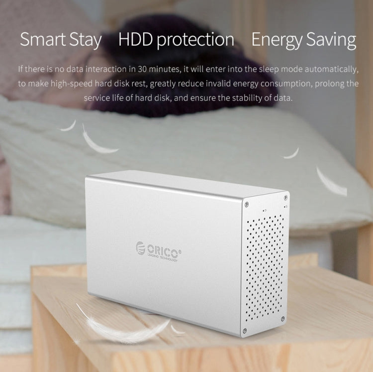 ORICO Honeycomb Series WS400U3 SATA 3.5 inch USB 3.0 4 Bays Aluminum Alloy HDD / SSD Enclosure, The Maximum Support Capacity: 40TB - HDD Enclosure by ORICO | Online Shopping South Africa | PMC TechLife | Buy Now Pay Later Mobicred