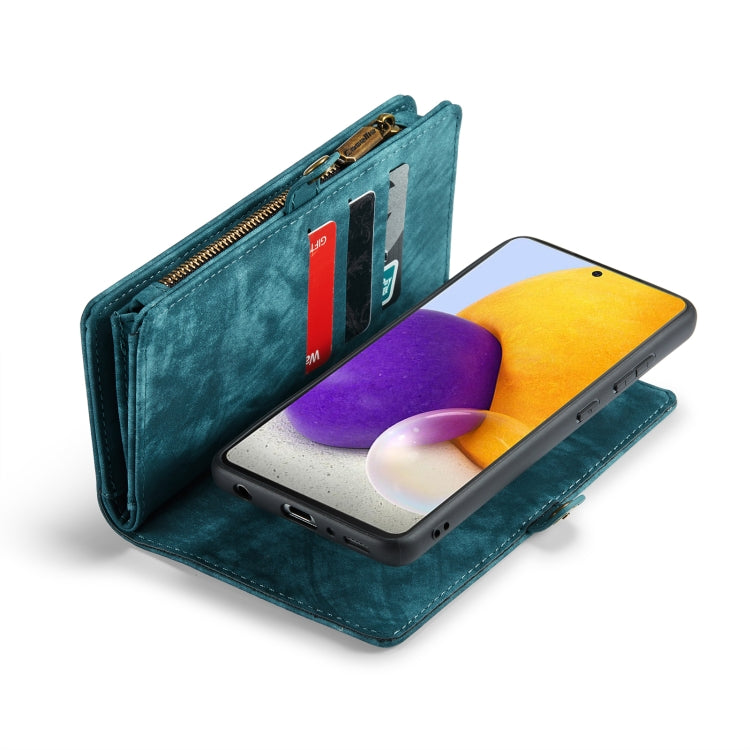 For Samsung Galaxy A72 5G / 4G CaseMe-008 Detachable Multifunctional Flip Leather Phone Case(Blue) - Galaxy Phone Cases by CaseMe | Online Shopping South Africa | PMC Jewellery | Buy Now Pay Later Mobicred